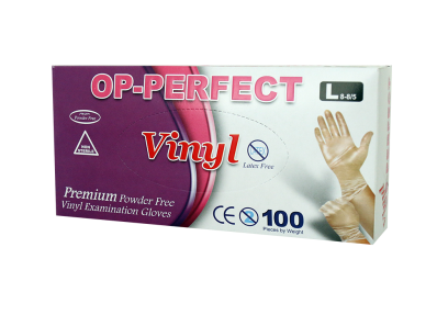 دستکش وینیل OP-PERFECT بدون پودر 100عددی کالا پزشکی ترکش
