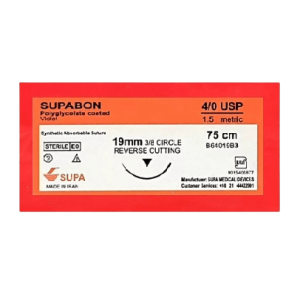 نخ بخیه ویکریل (سوپابن) 4/0 با سوزن کاتینگ 19 سوپا کالا پزشکی ترکش